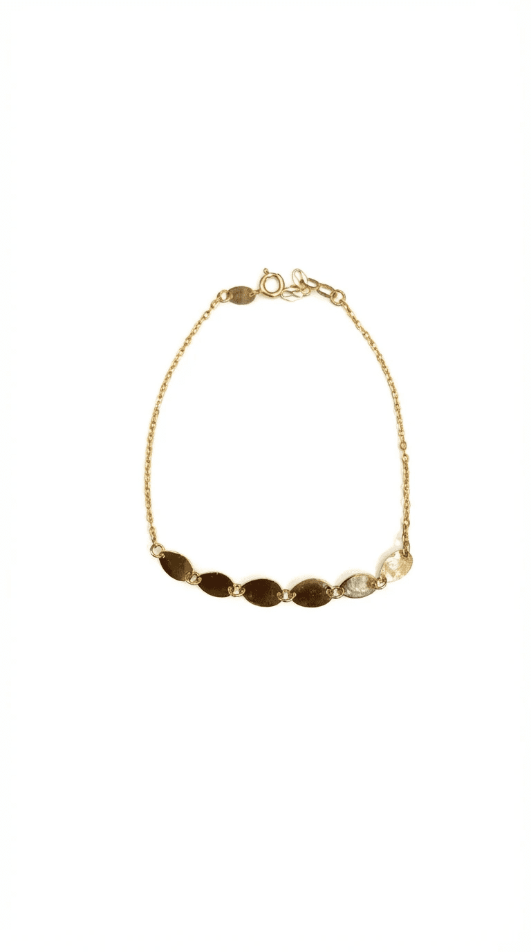 دستبند طلا طرح سکه ایی | مینیمال و شیک - تصویر 2