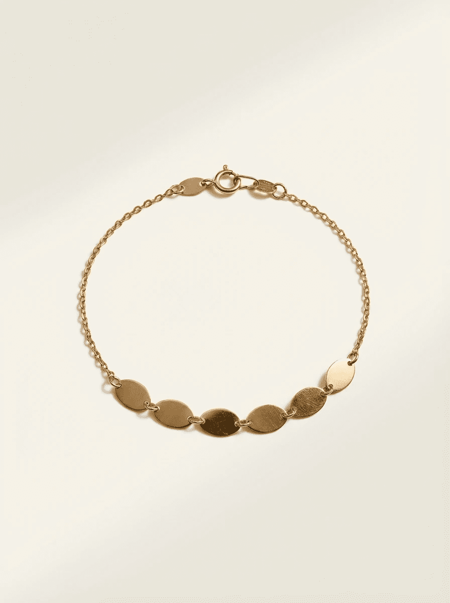 دستبند طلا طرح سکه ایی | مینیمال و شیک