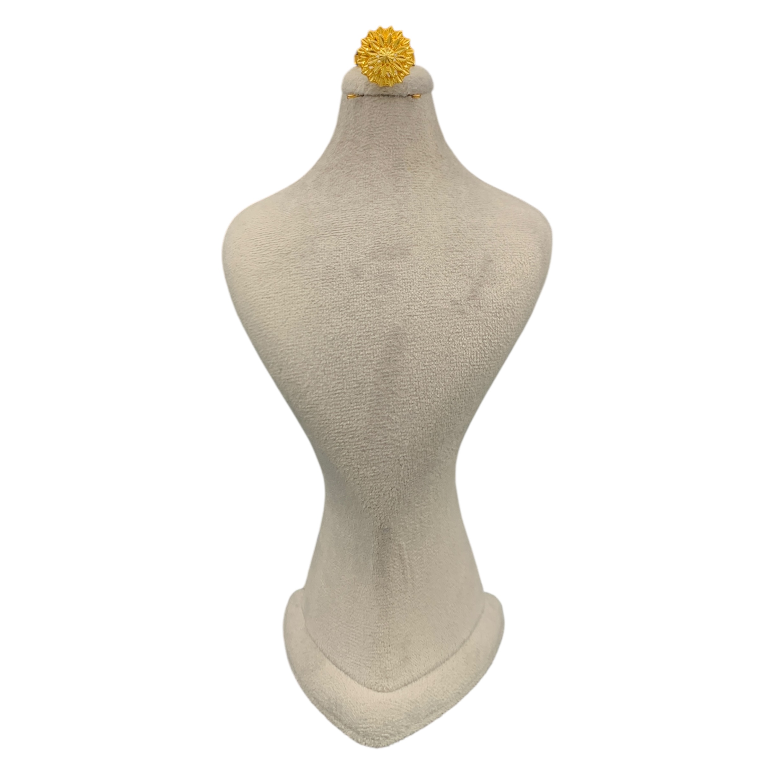 نیمست طلا ۱۸ عیار زنانه مدل گل خورشیدی طرح برجسته - تصویر 3