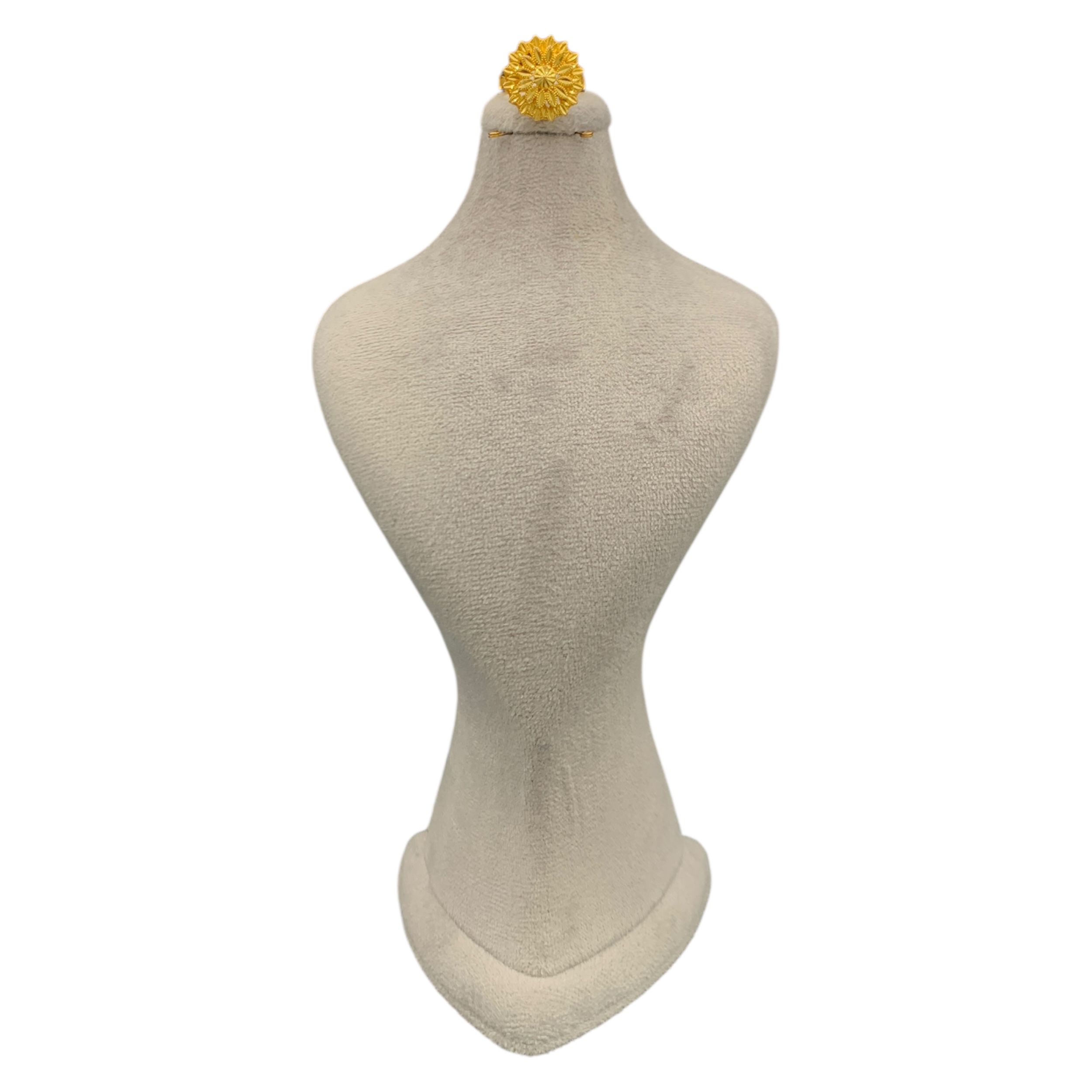 نیمست طلا ۱۸ عیار زنانه مدل گل خورشیدی طرح برجسته - تصویر 5