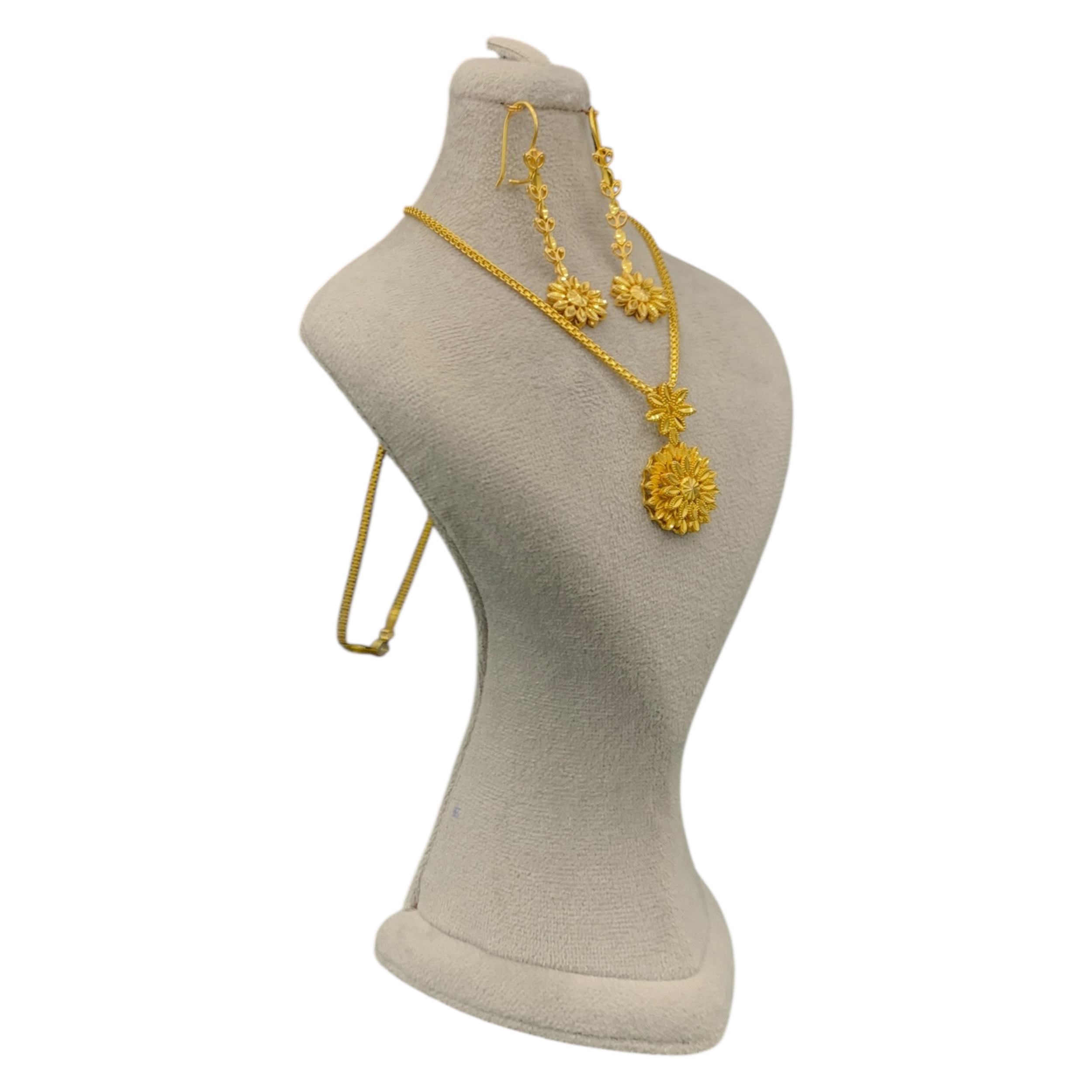 نیمست طلا ۱۸ عیار زنانه مدل گل خورشیدی طرح برجسته - تصویر 8