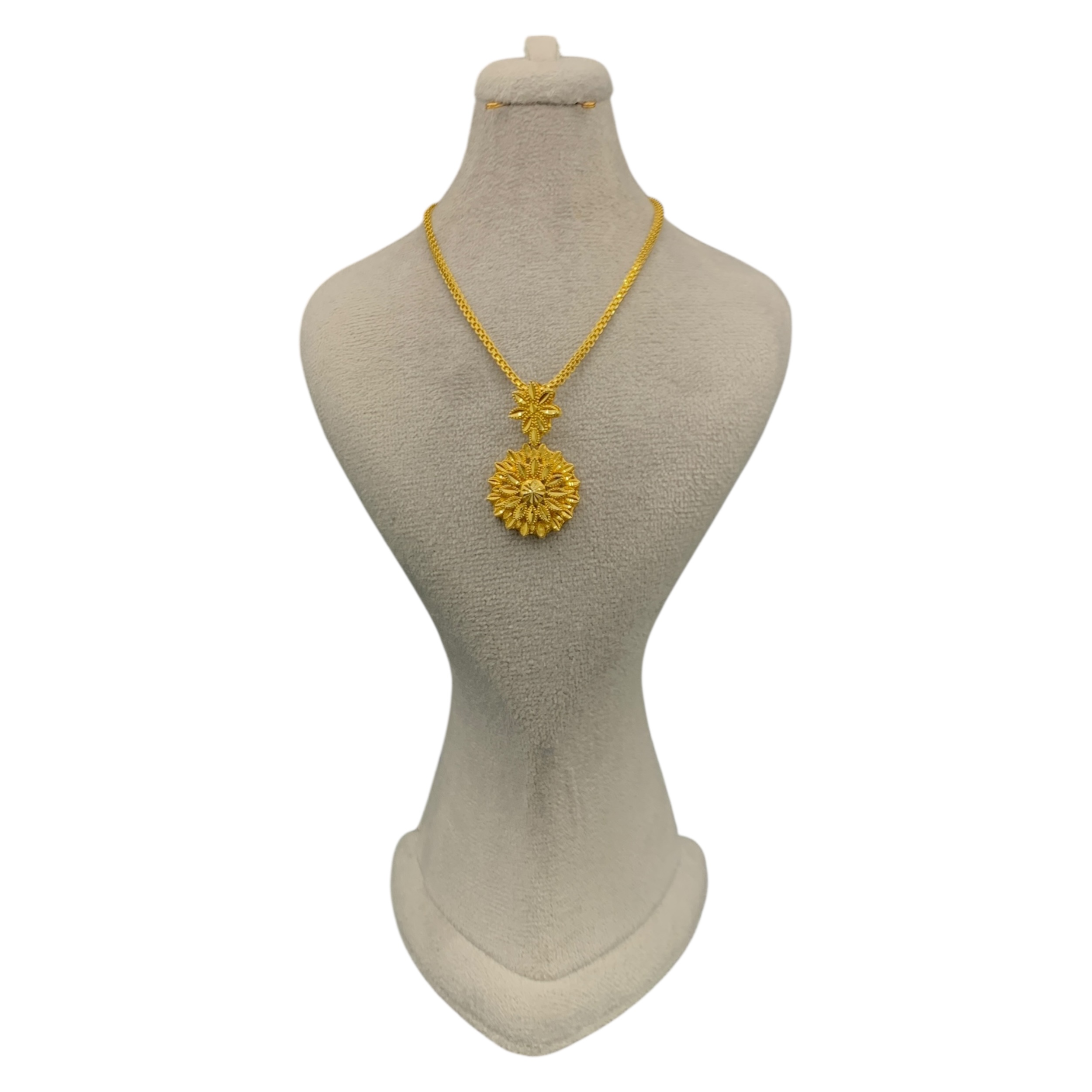 نیمست طلا ۱۸ عیار زنانه مدل گل خورشیدی طرح برجسته - تصویر 14