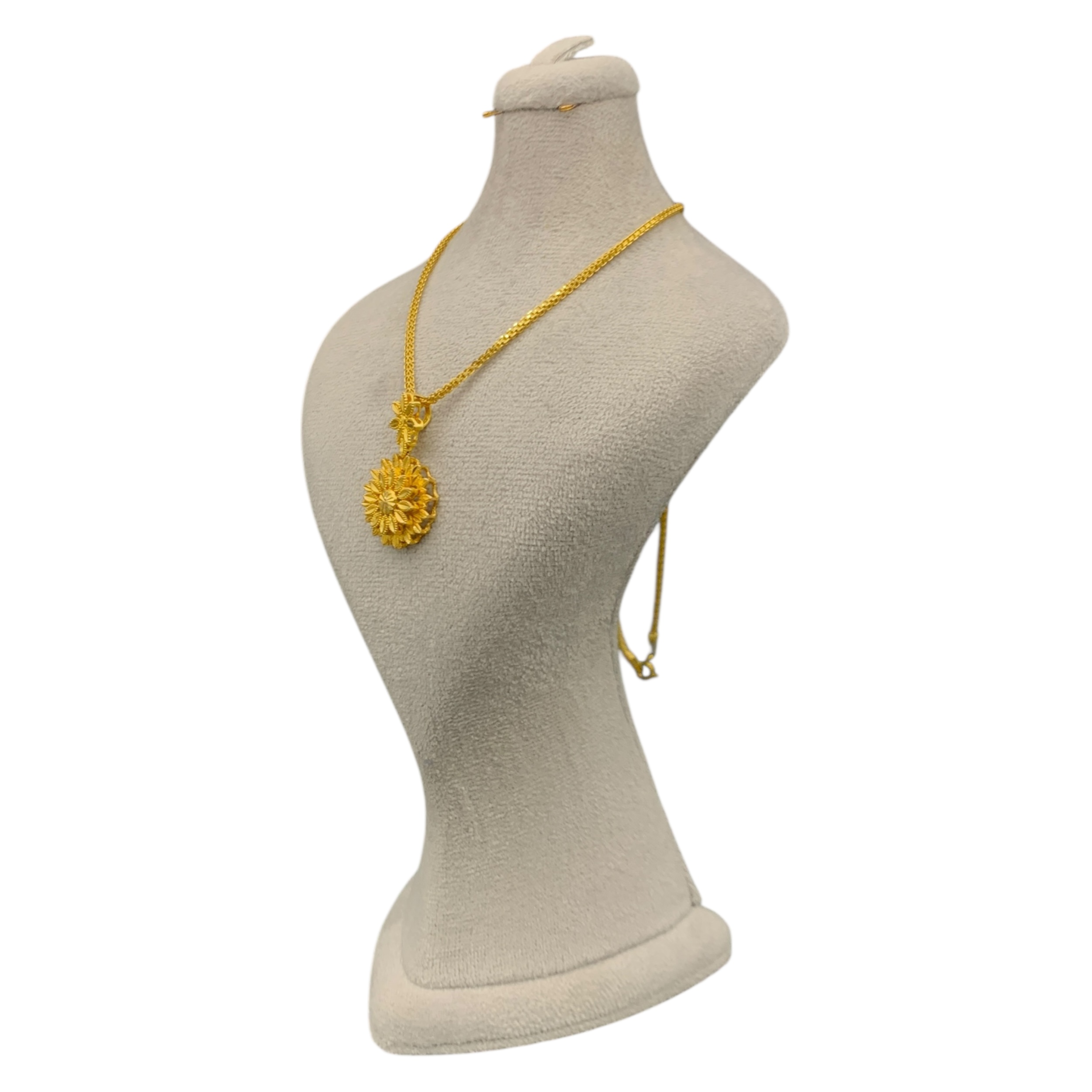 نیمست طلا ۱۸ عیار زنانه مدل گل خورشیدی طرح برجسته - تصویر 21