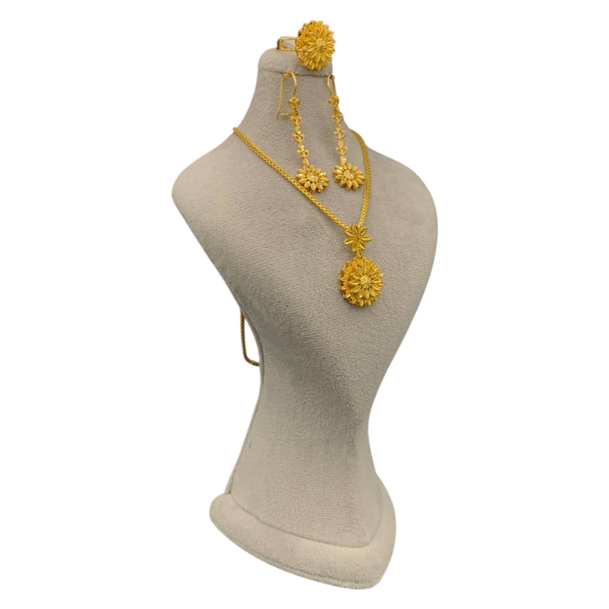 نیمست طلا ۱۸ عیار زنانه مدل گل خورشیدی طرح برجسته - تصویر 25