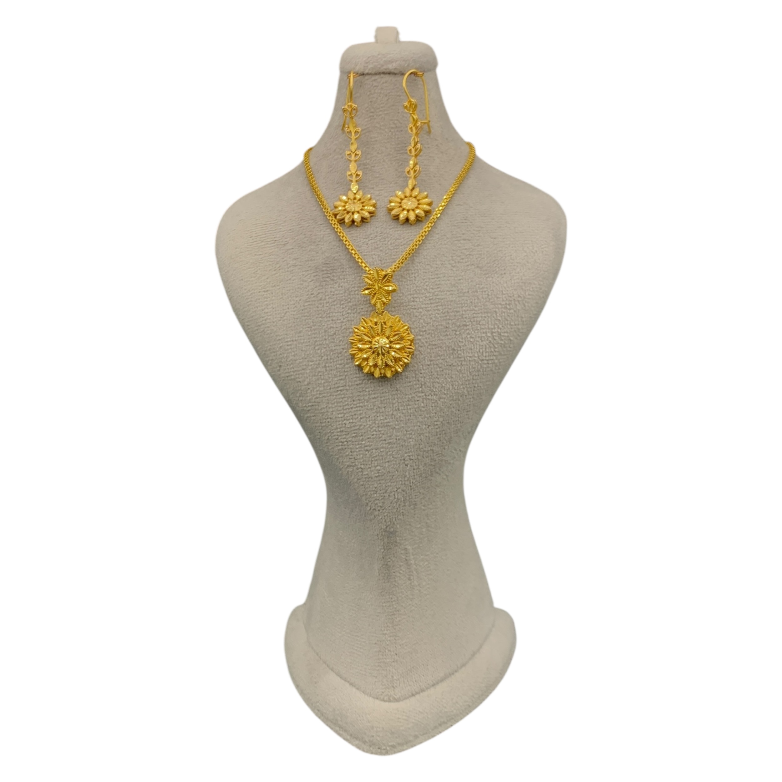 نیمست طلا ۱۸ عیار زنانه مدل گل خورشیدی طرح برجسته - تصویر 26