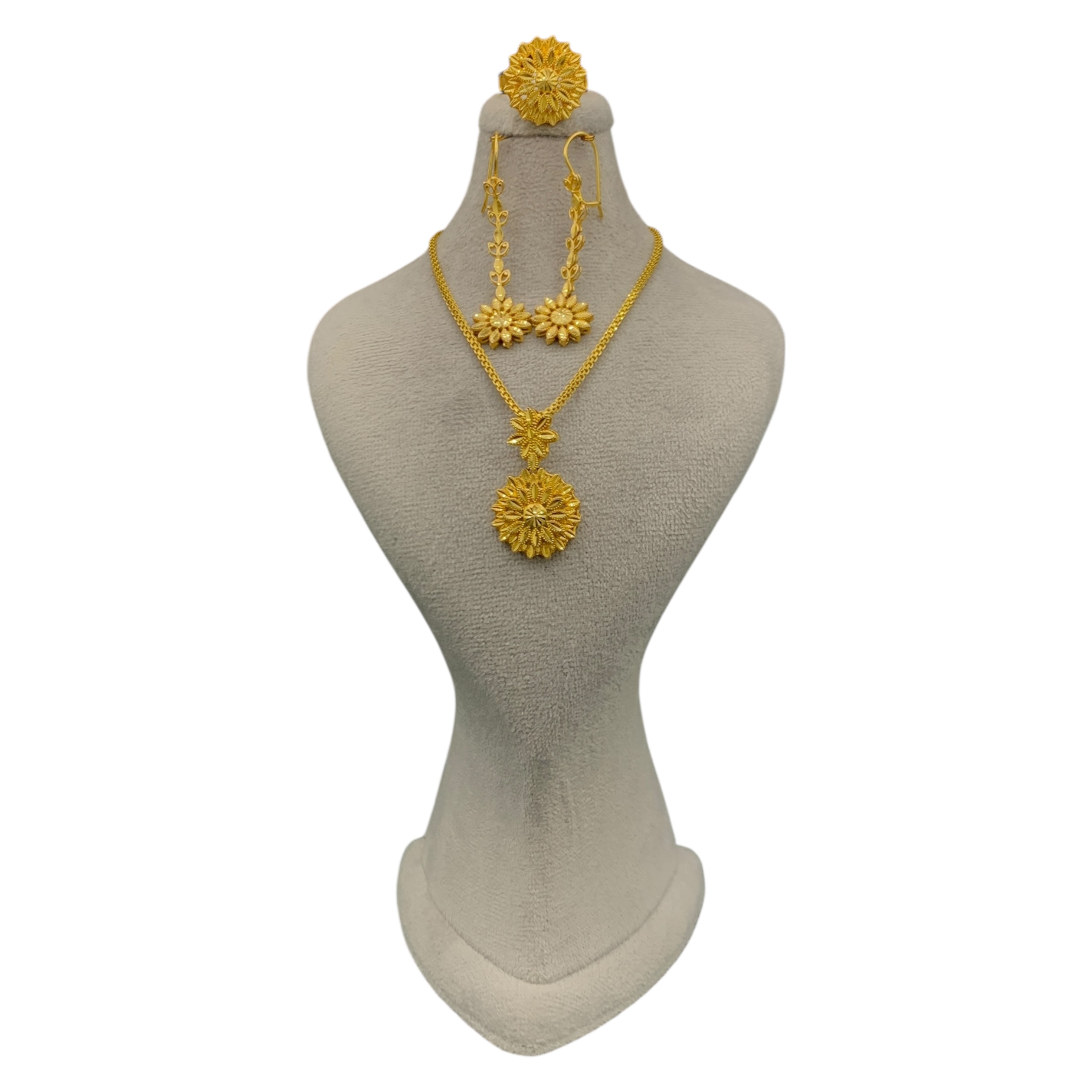 نیمست طلا ۱۸ عیار زنانه مدل گل خورشیدی طرح برجسته - تصویر 31