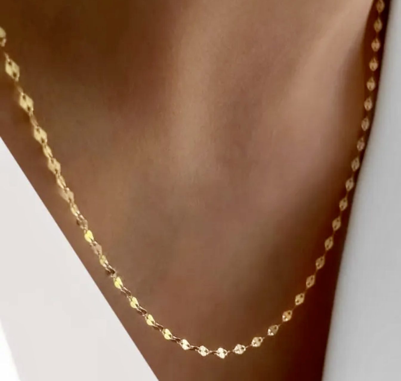 گردنبند طلا ۱۸ عیار مدل پولکی