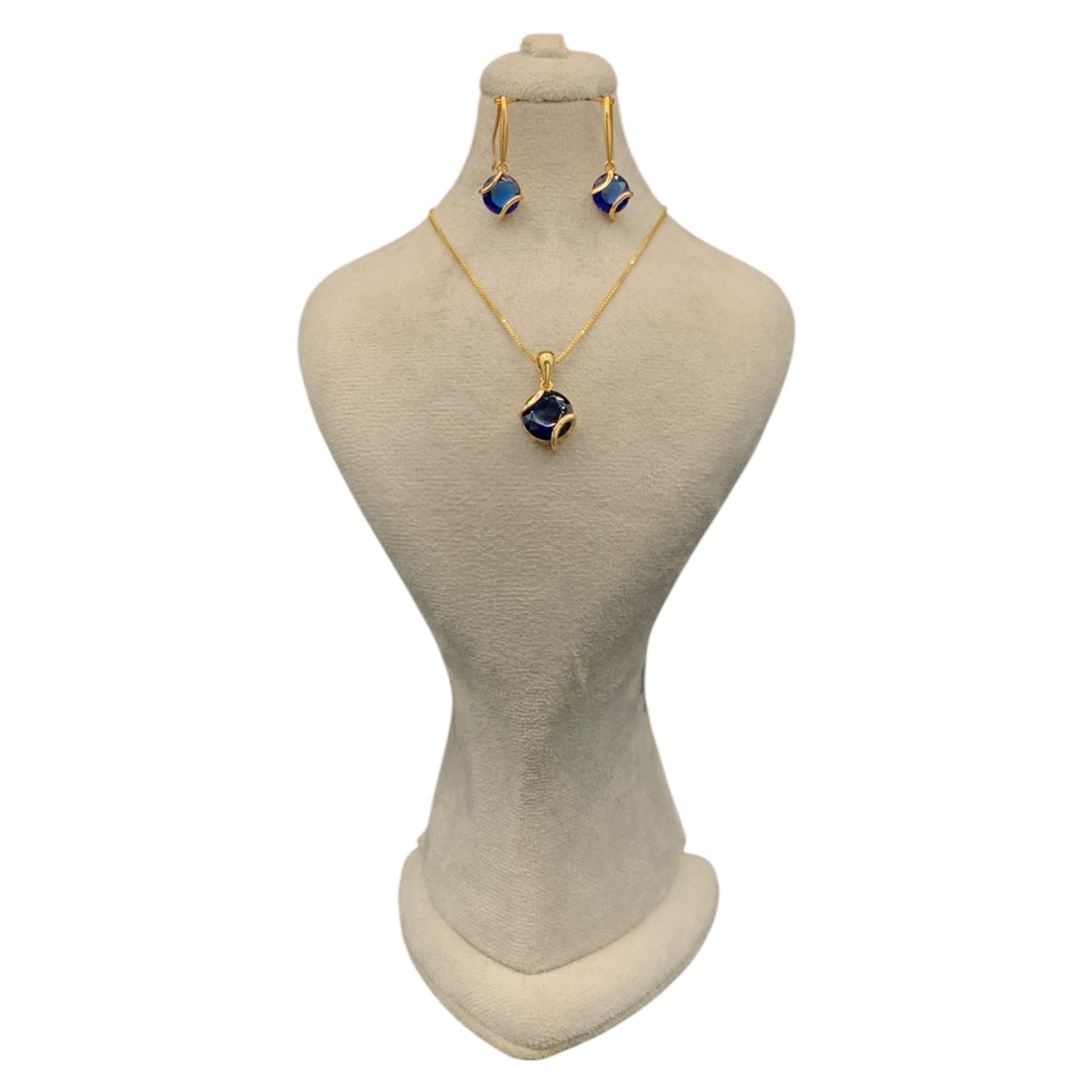 نیمست طلا ۱۸ عیار زنانه مدل لاجوردی